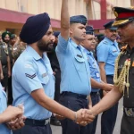 Lt Gen Katiyar Shaking Hands