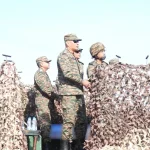 Lt Gen Pratik Sharma Reviewing