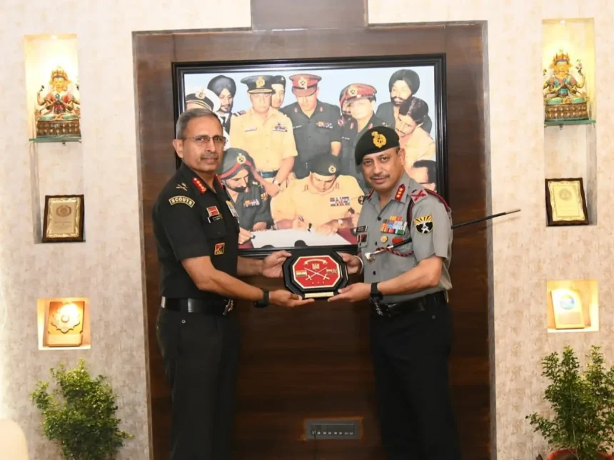 Lt Gen RC Tiwari and Lt Gen Vikas Lakhera