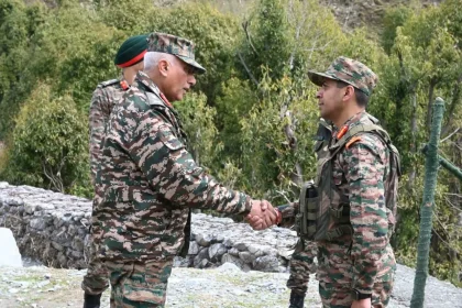 Lt Gen Rajan Sharawat Shaking Hands