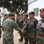 Lt Gen Vikas Lakhera Shaking Hands
