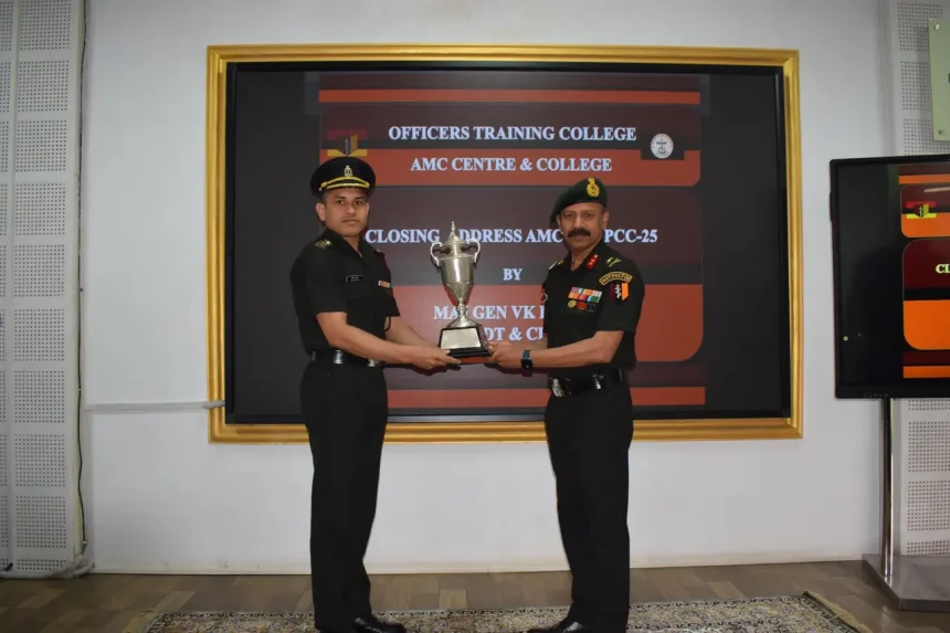 Lt Hirak Kalita Getting Trophy