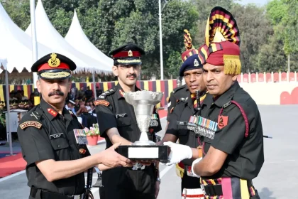 NCO Receiving Trophy