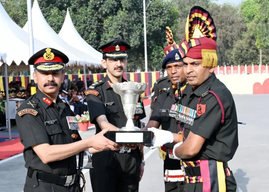 NCO Receiving Trophy