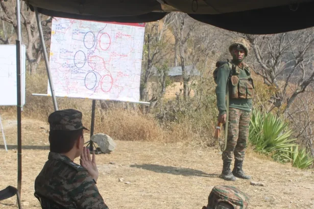 Officer Cadet in Exercise