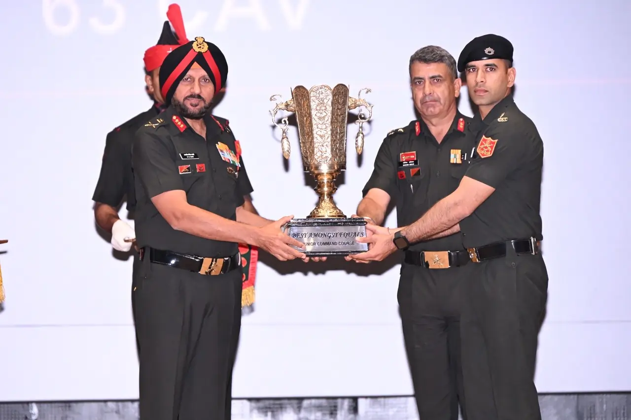 Officer Getting Trophy