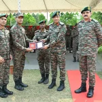 Officer Giving Award
