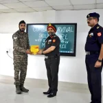 Officer Giving Prize