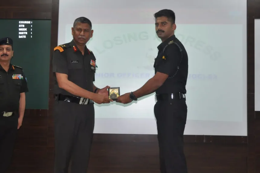 Officer Receiving Award