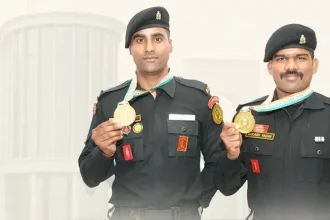 Officers with Medals