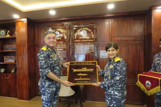 Surg Vice Admiral Arti Sarin Receiving Memento