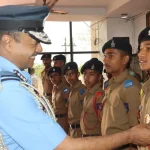 Air Marshal B Manikantan with Student