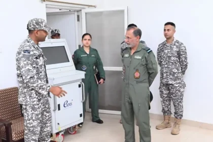 Air Marshal IS Walia Reviewing
