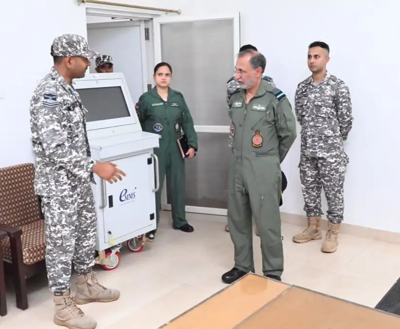 Air Marshal IS Walia Reviewing