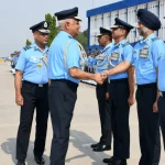 Air Marshal S Shrinivas Shaking Hands
