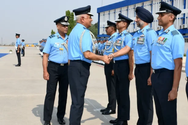 Air Marshal S Shrinivas Shaking Hands