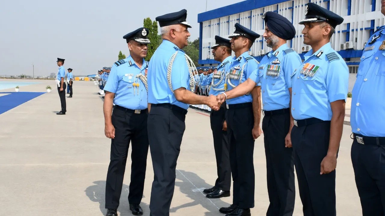 Air Marshal S Shrinivas Shaking Hands