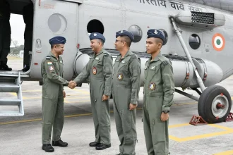 Air Vice Marshal Sanjeev Vashishth Shaking Hands