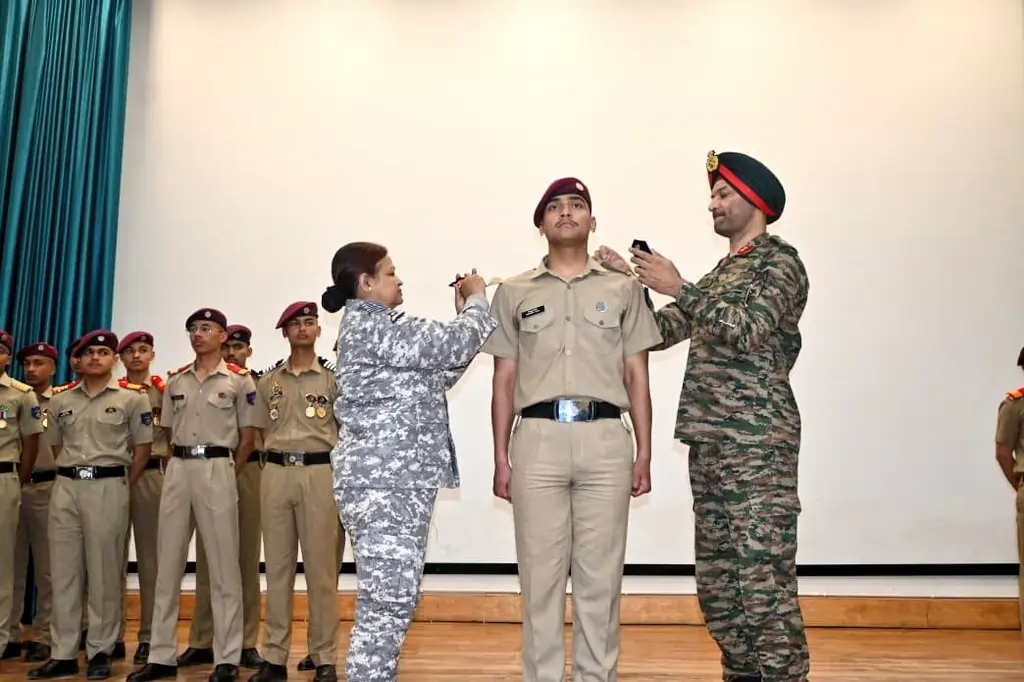 Cadet Being Commended