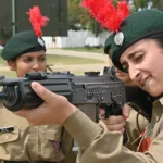 Cadet Using Gun