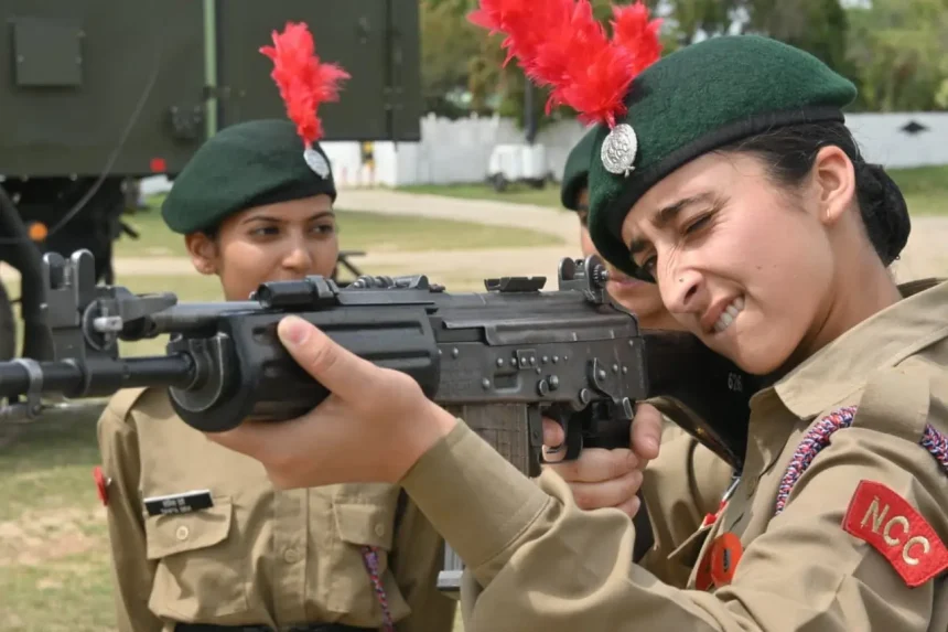 Cadet Using Gun