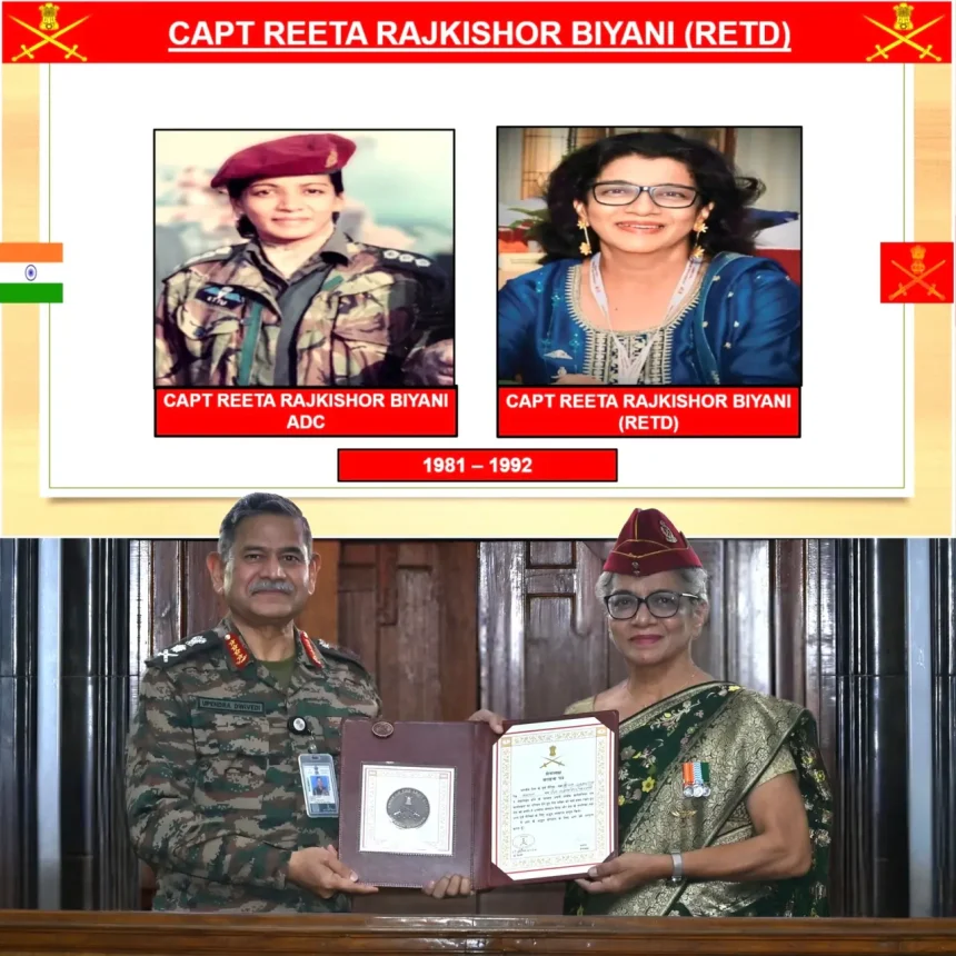 Capt Biyani with Award