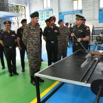 Lieutenant General Devendra Sharma Reviewing