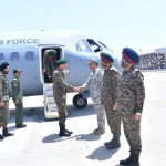 Lieutenant General Devendra Sharma Shaking Hands