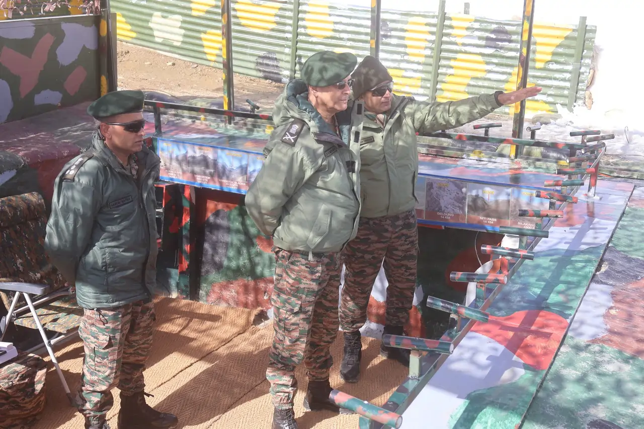 Lt Gen DG Misra Reviewing