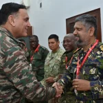 Lt Gen Dhiraj Seth Shaking Hands