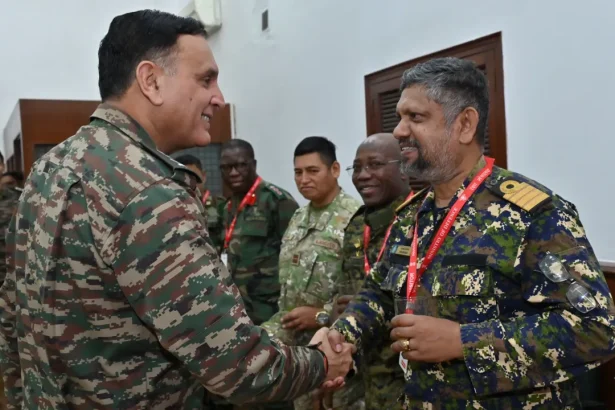 Lt Gen Dhiraj Seth Shaking Hands