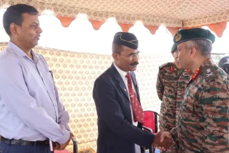 Lt Gen Neeraj Shukla Shaking Hands