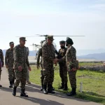 Lt Gen PK Mishra Shaking Hands
