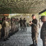 Lt Gen Pratik Sharma Reviewing