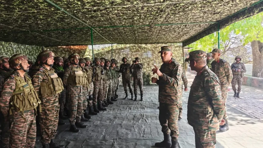 Lt Gen Pratik Sharma Reviewing