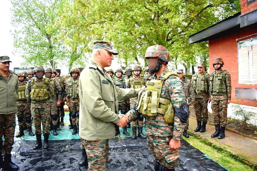 Lt Gen Pratik Sharma Shaking Hands