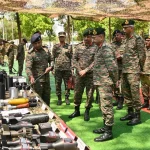 Lt Gen Pushpendra Singh Reviewing