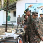 Lt Gen Sengupta Reviewing Drone