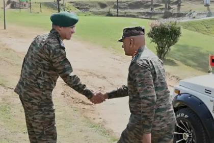Lt Gen Sharma Shaking Hands