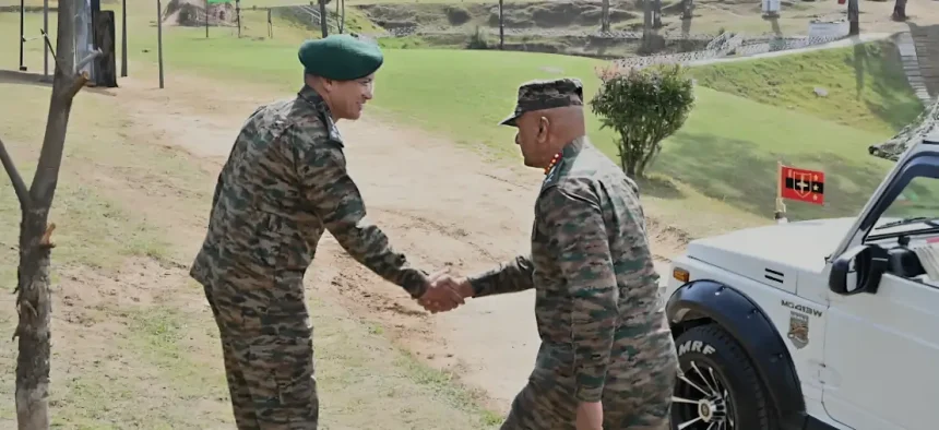 Lt Gen Sharma Shaking Hands