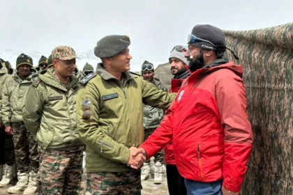 Lt Gen Shukla Shaking Hands