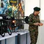 Lt Gen VMB Krishnan Reviewing Drone 1