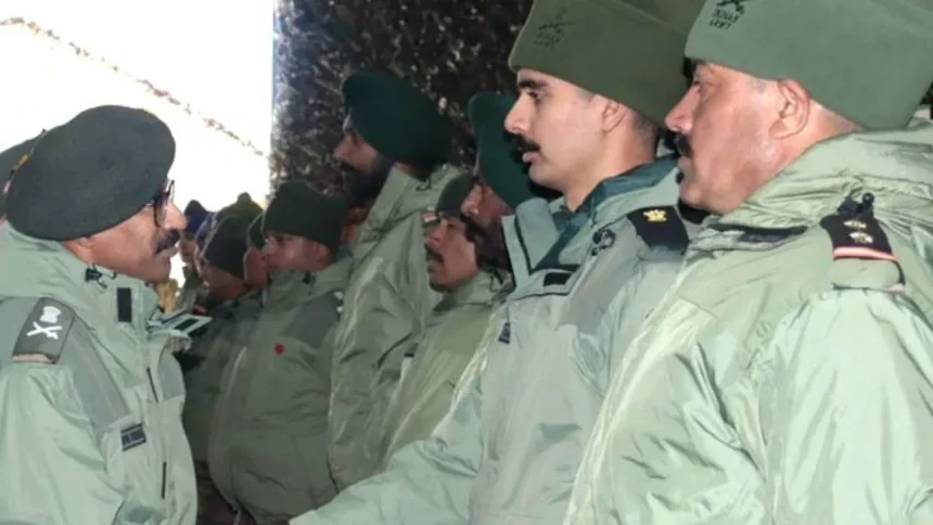 Lt Gen VMB Krishnan Shaking Hands