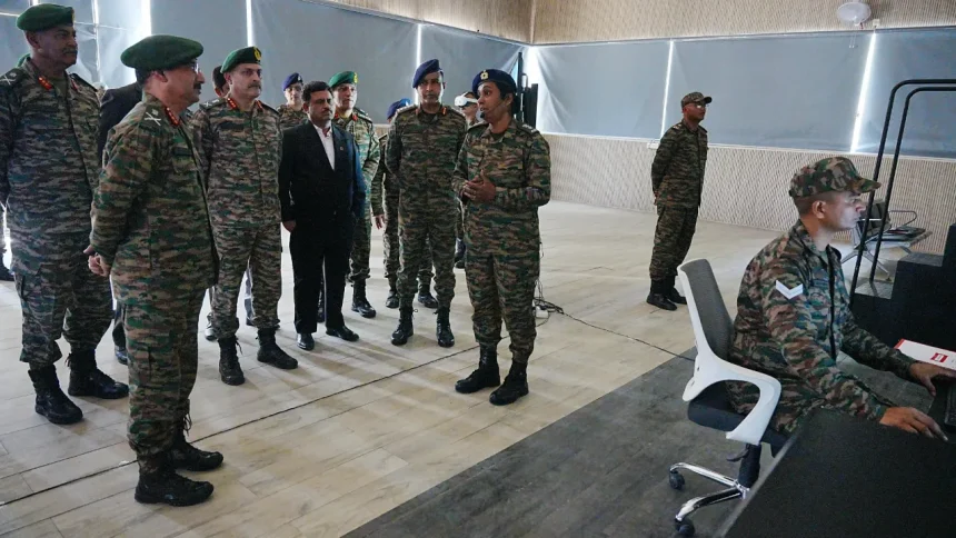 Lt Gen Vijay B Nair Reviewing