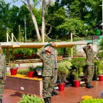 Lt Gen Vijay B Nair Saluting