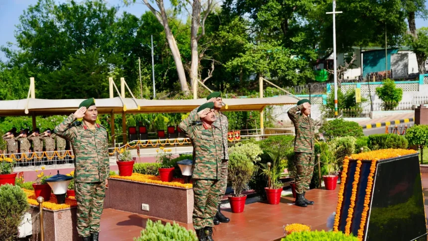 Lt Gen Vijay B Nair Saluting