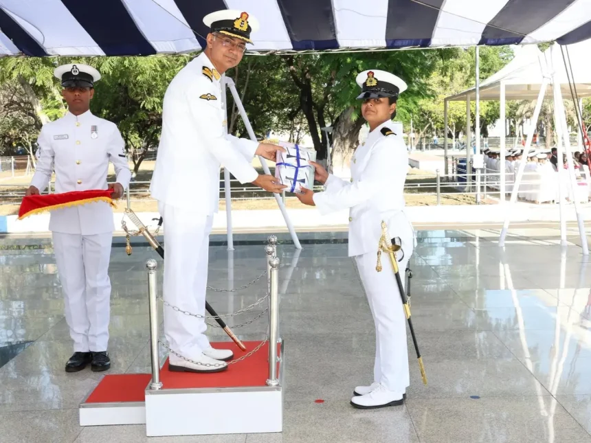 Officer Giving Award