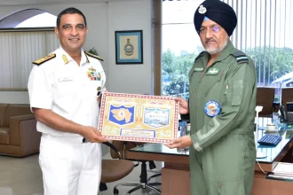 Officer Giving Memento 1