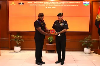 Officer Giving Memento