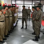 Officer Interacting with NCC Cadets